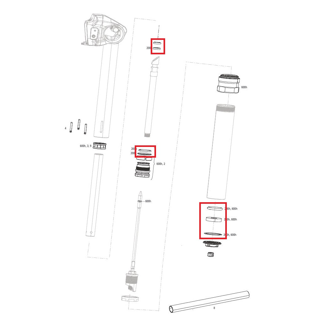 Kit Entretien 200 h/An ROCKSHOX REVERB AXS A1/A2