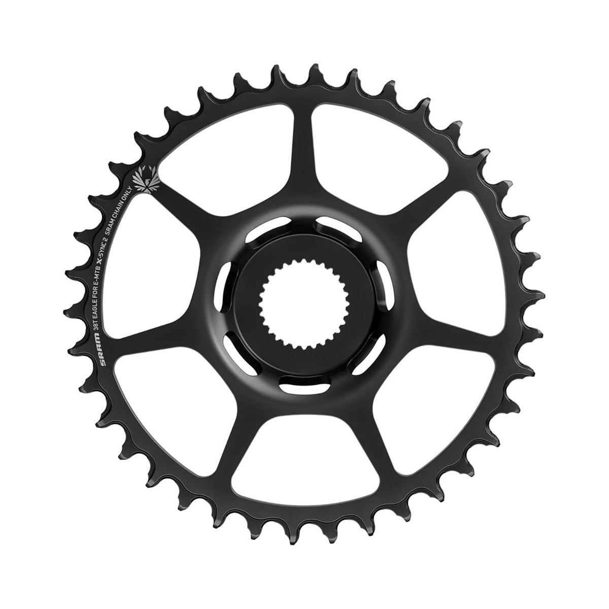 SRAM X-SYNC 2 EAGLE BOSCH GEN4 single e-bike chainring, 11/12-speed, direct mount, Boost, steel — chainring on a white background