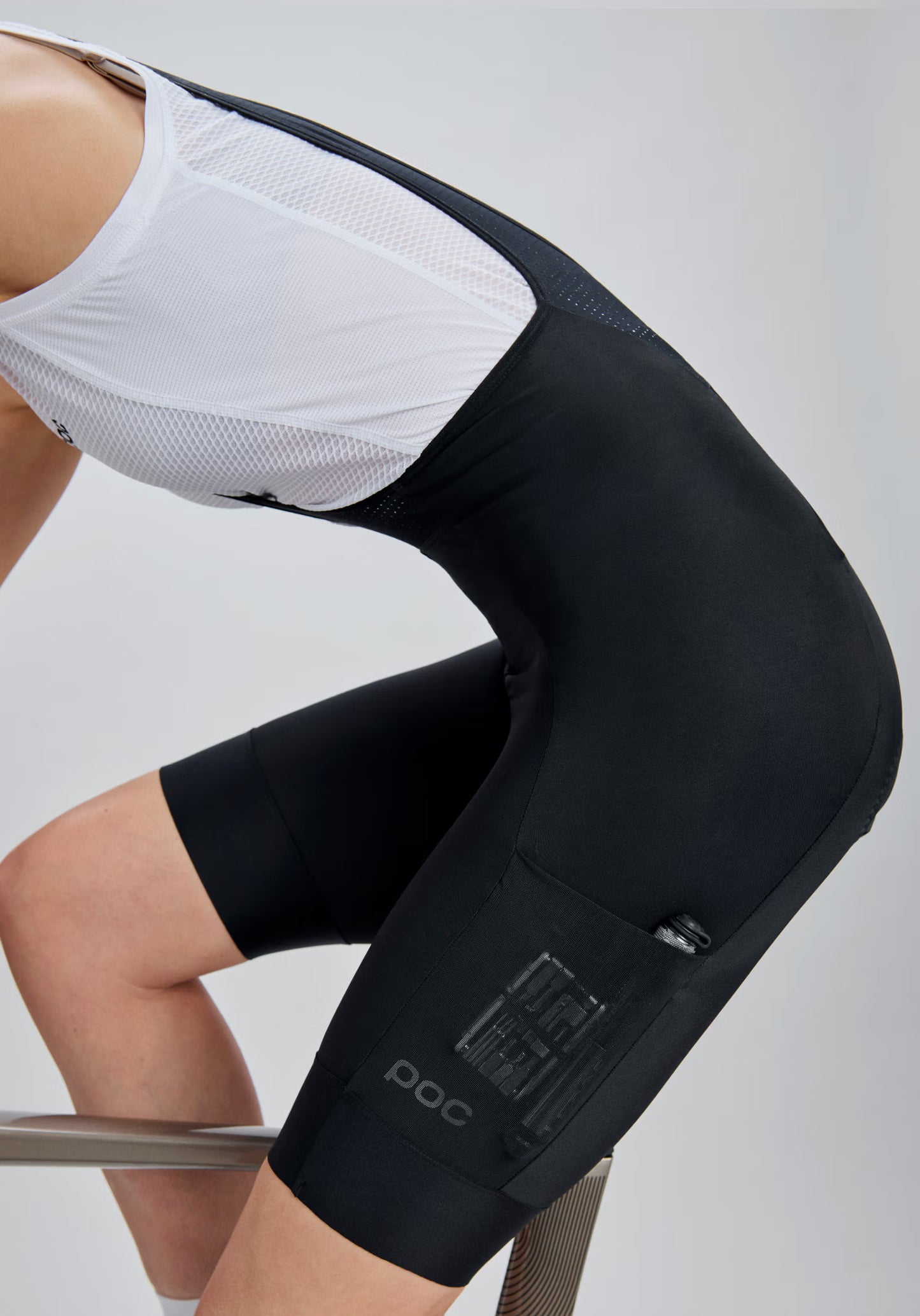 Cuissard Court à Bretelles POC CADENCE CARGO Femme Noir