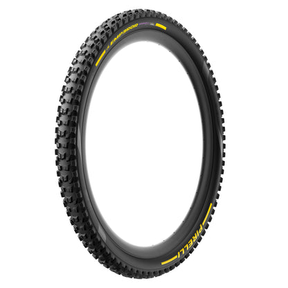 Opona PIRELLI SCORPION EMPEROR 27.5x2.40 Supersoft DH+Wall Tubeless Ready, zwijana, czarno-żółta Team Edition