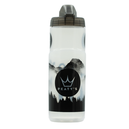 Zestaw Bidonu i Uchwytu PEATY'S X FIDLOCK Mountains (600ml) Transparentny