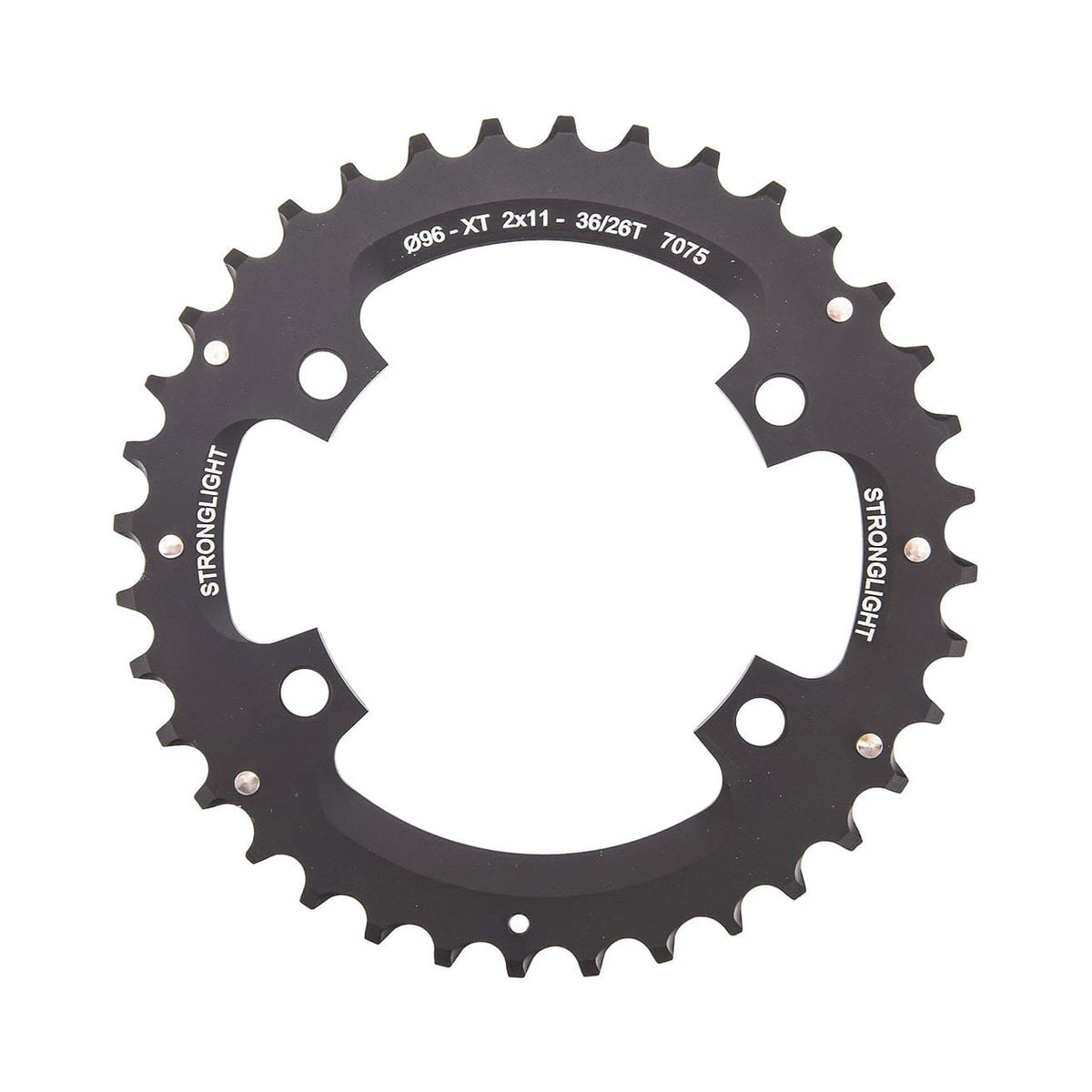 Εξωτερικός δίσκος STRONGLIGHT Shimano XT M8000/SLX M7000 11 ταχυτήτων, 4 οπών, 96 mm — ο δίσκος σε λευκό φόντο