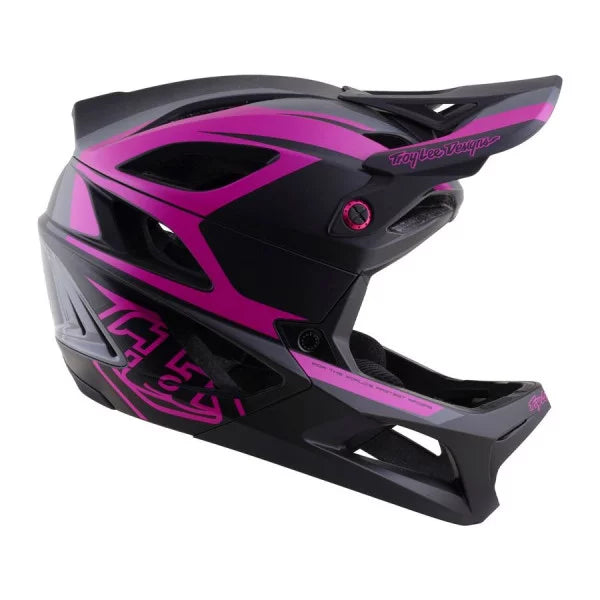 Kask MTB TROY LEE DESIGNS STAGE 2 HIGH VIZ Szary/Neon Fuksja