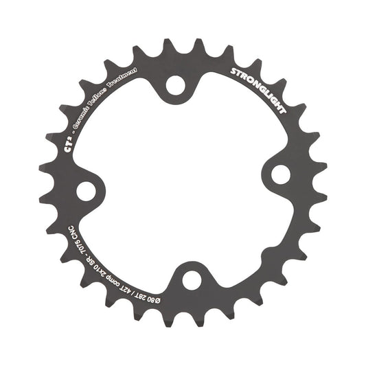 STRONGLIGHT CT² Sram -sisempi eturatas, 10-vaihteinen, 4 kiinnitysreikää, 80 mm — eturatas valkoisella taustalla