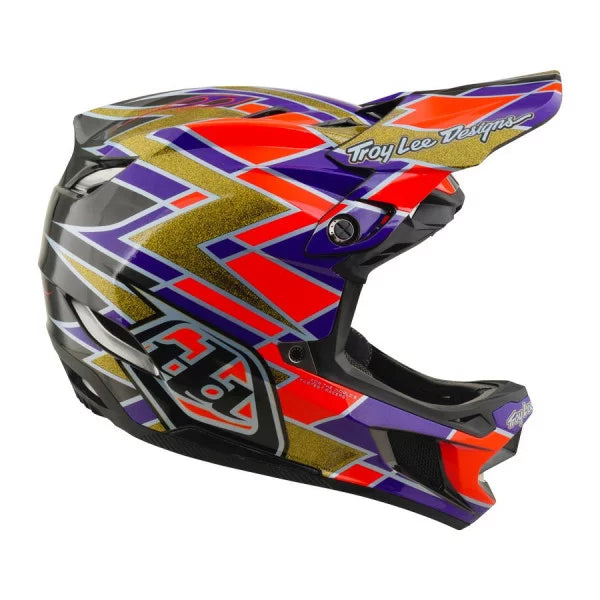 Casque VTT TROY LEE DESIGNS D4 CARBON MIPS FLUSH Orange/Violet