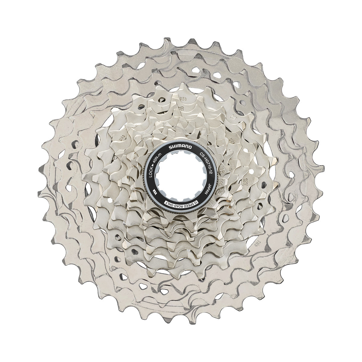 Cassette de 12 velocidades SHIMANO 105 CS-HG710 – foto principal sobre fondo blanco