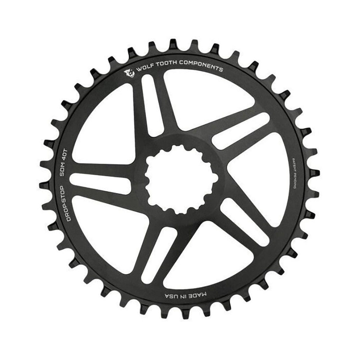 Enkel kettingblad WOLF TOOTH BB30 SRAM Direct Mount — kettingblad op witte achtergrond