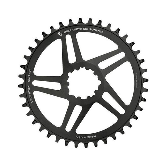 Plato monoplato WOLF TOOTH BB30 para SRAM, montaje directo — vista del plato sobre fondo blanco