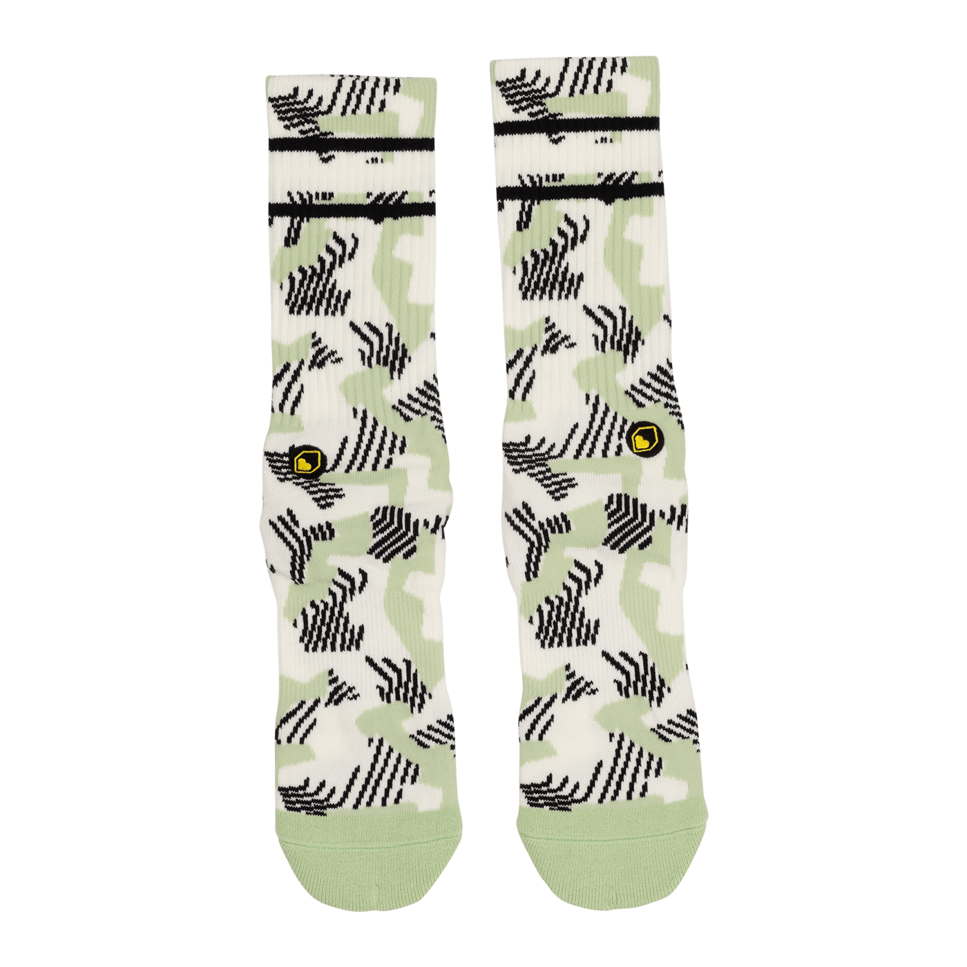 BURGTEC PATTERNED Socken Weiß/Grün