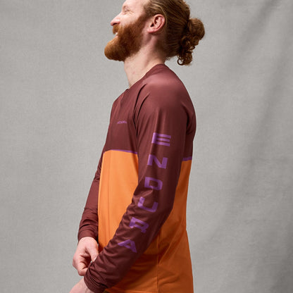 Maillot ENDURA SINGLETRACK CORE PRINTED Mangas Largas End Orange
