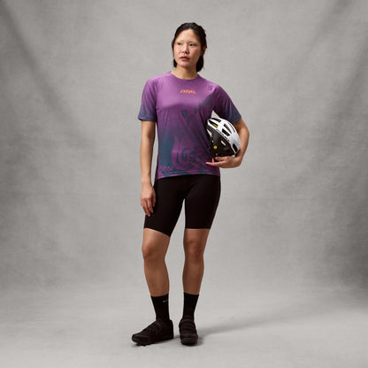 Maillot ENDURA SINGLETRACK PRINT Mangas Cortas Mujer End Purple