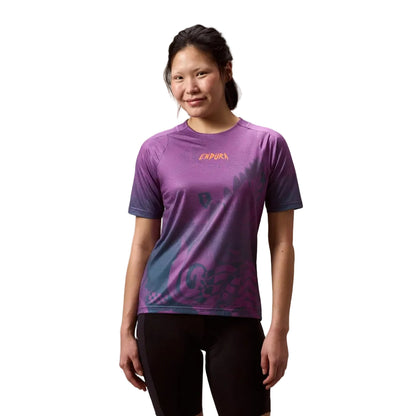 Maillot ENDURA SINGLETRACK PRINT Mangas Cortas Mujer End Purple