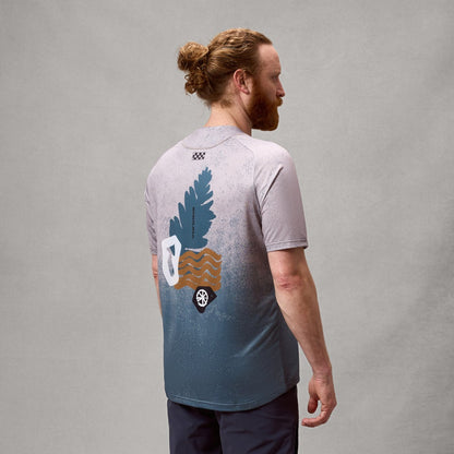 Maillot ENDURA SINGLETRACK PRINT Mangas Cortas Titanium