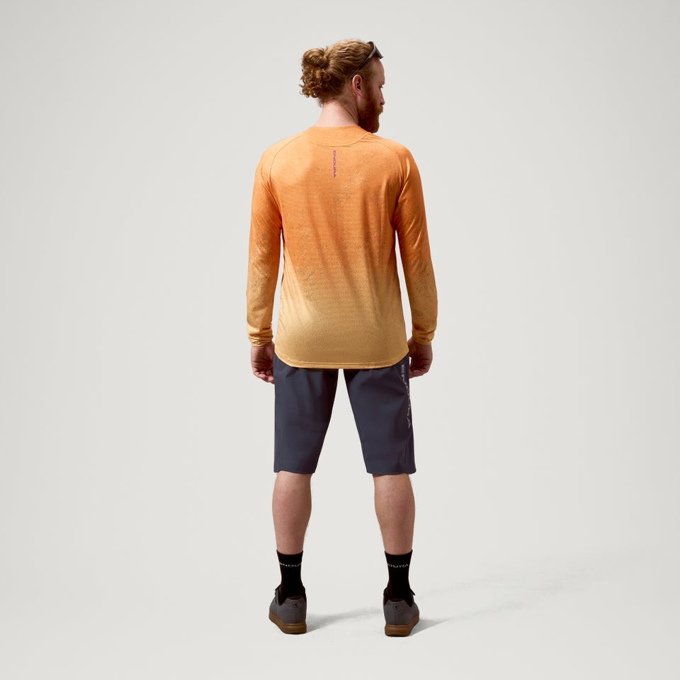 Maillot ENDURA SINGLETRACK PRINT Manches Longues End Orange