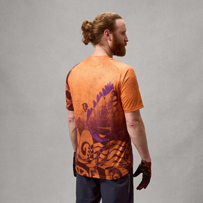 Maglia ENDURA SINGLETRACK PRINT Maniche Corte End Arancione