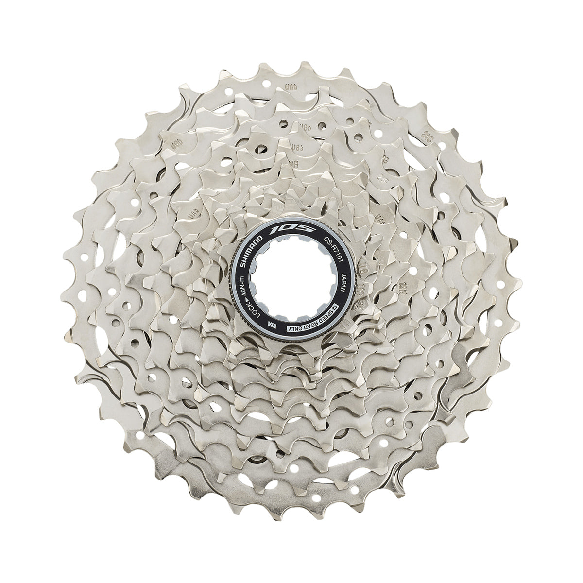 Kaseta 12-rzędowa SHIMANO 105 CS-R7101 – zdjęcie główne na białym tle