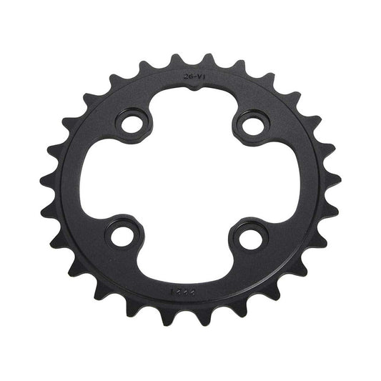 SRAM MTB 64BCD -sisempi eturatas, 10-vaihteinen, 4 kiinnitysreikää, 64 mm — eturatas valkoisella taustalla