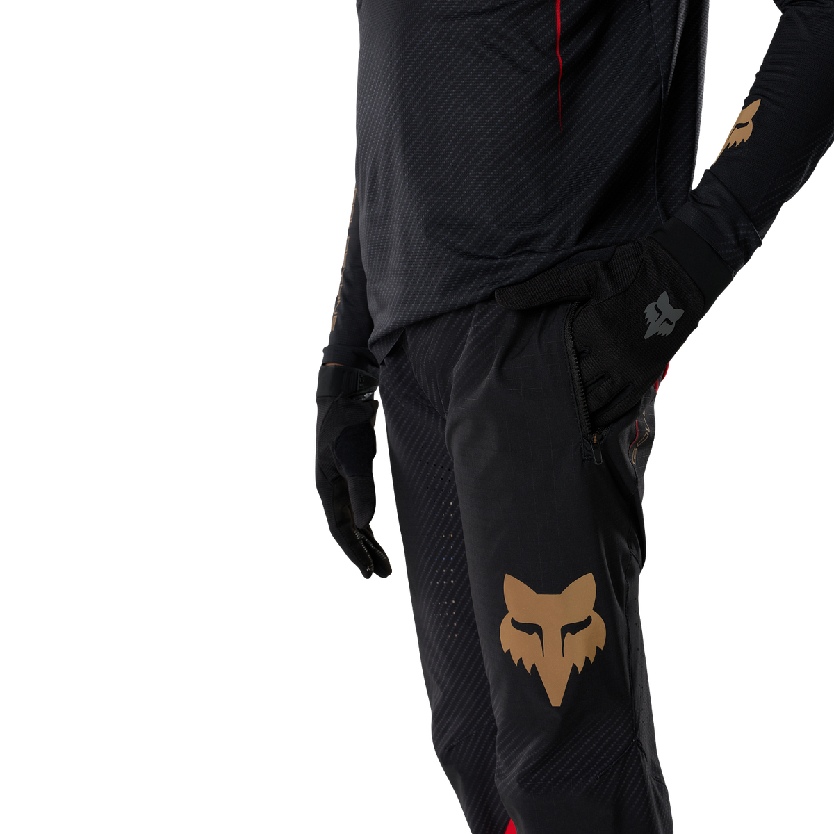 Pantaloni FOX FLEXAIR GOLDSTONE SE pentru juniori, negri – imaginea 6