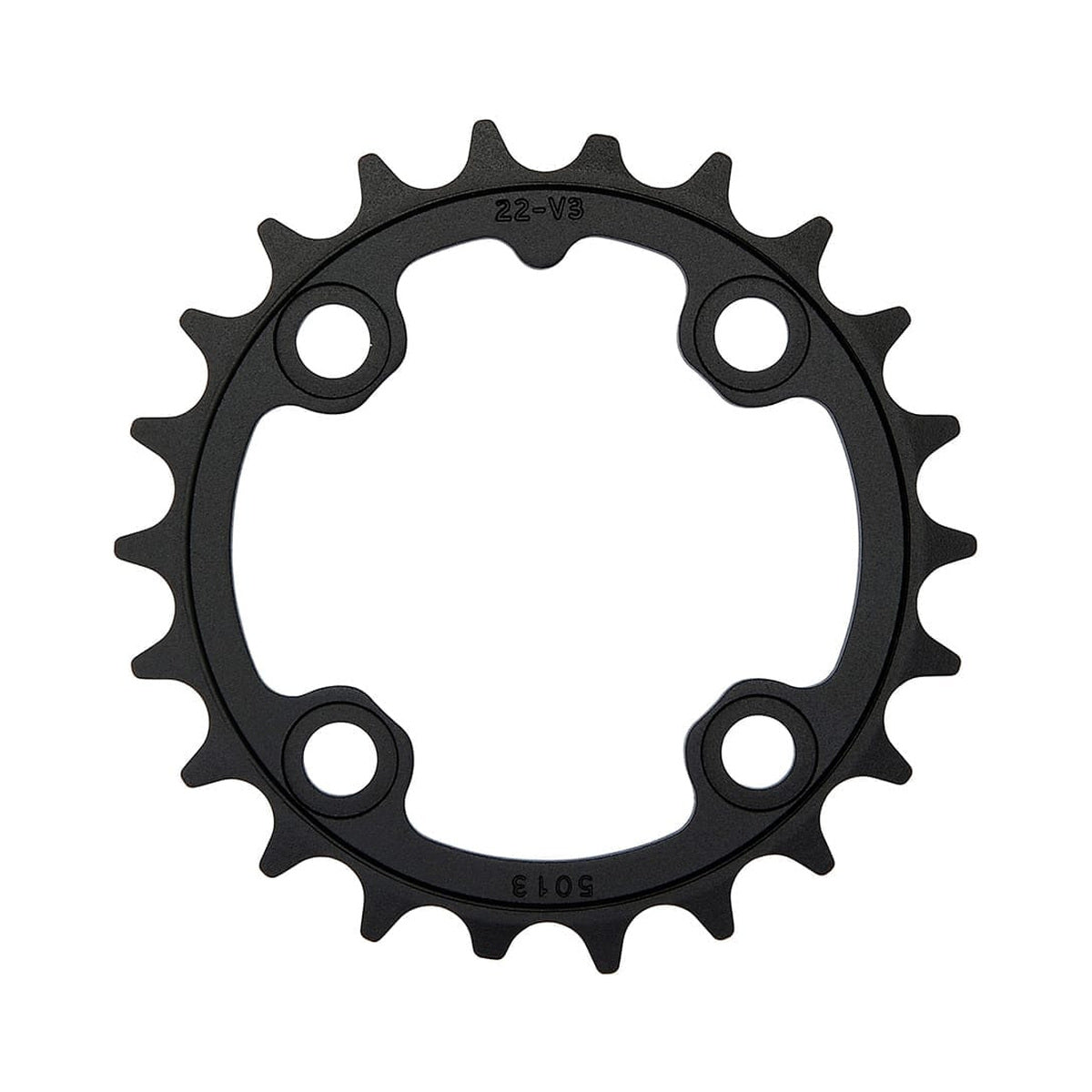 Inre kedjedrev TRUVATIV MTB V3 för 8/9 växlar, 4 bult, 64 mm — drevet mot vit bakgrund
