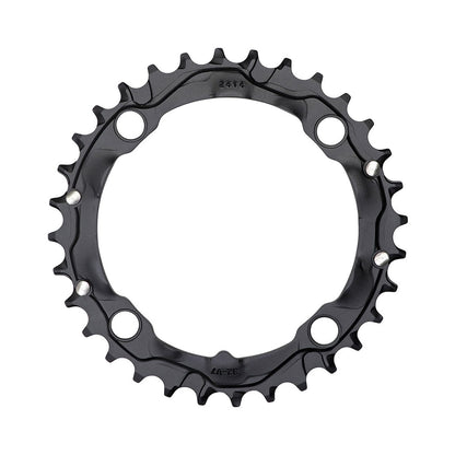 Środkowa tarcza mechanizmu korbowego TRUVATIV MTB, 9-rzędowa, 4 otwory, 104 mm — widok tarczy na białym tle