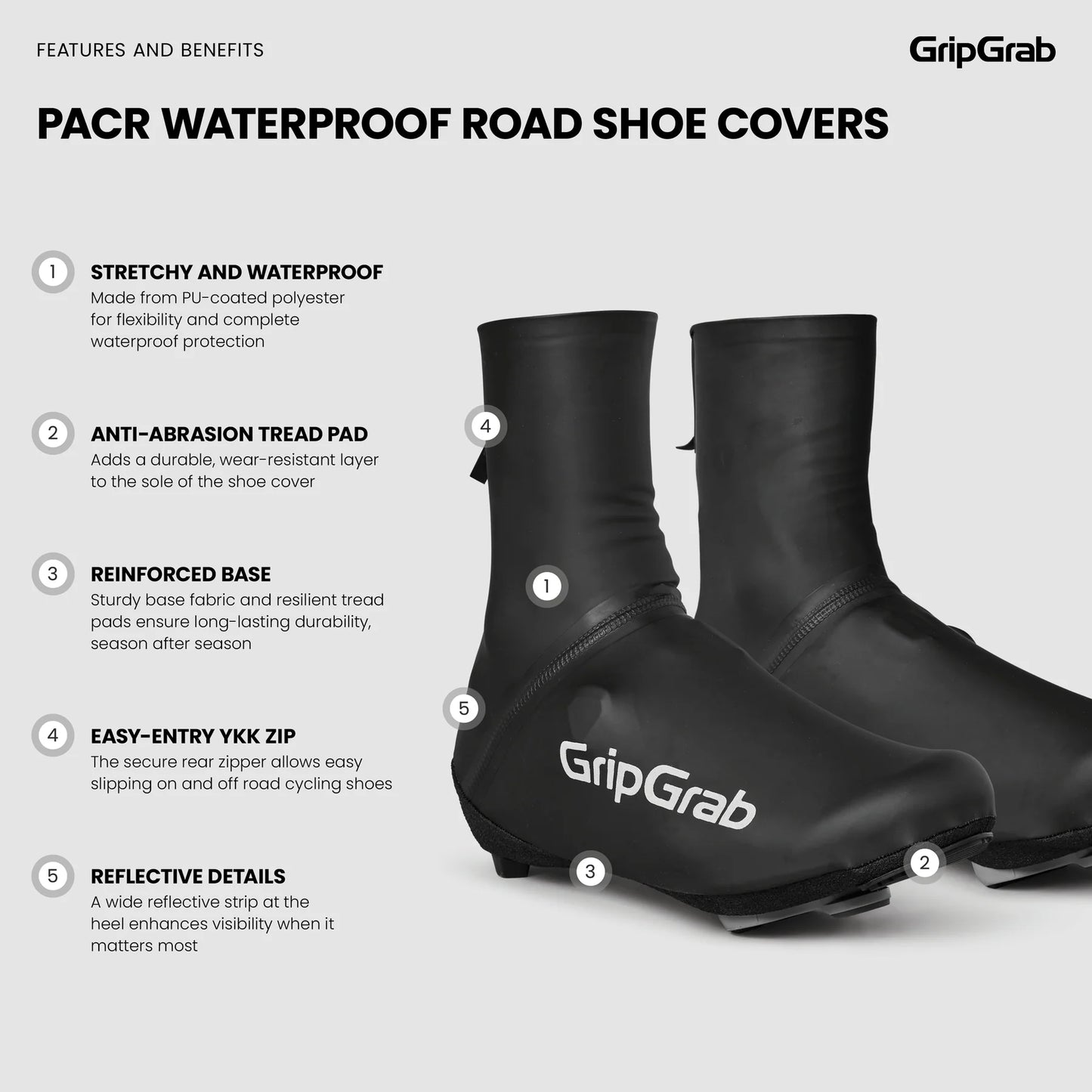 Couvre-chaussures GRIPGRAB PACR Imperméables Jaune