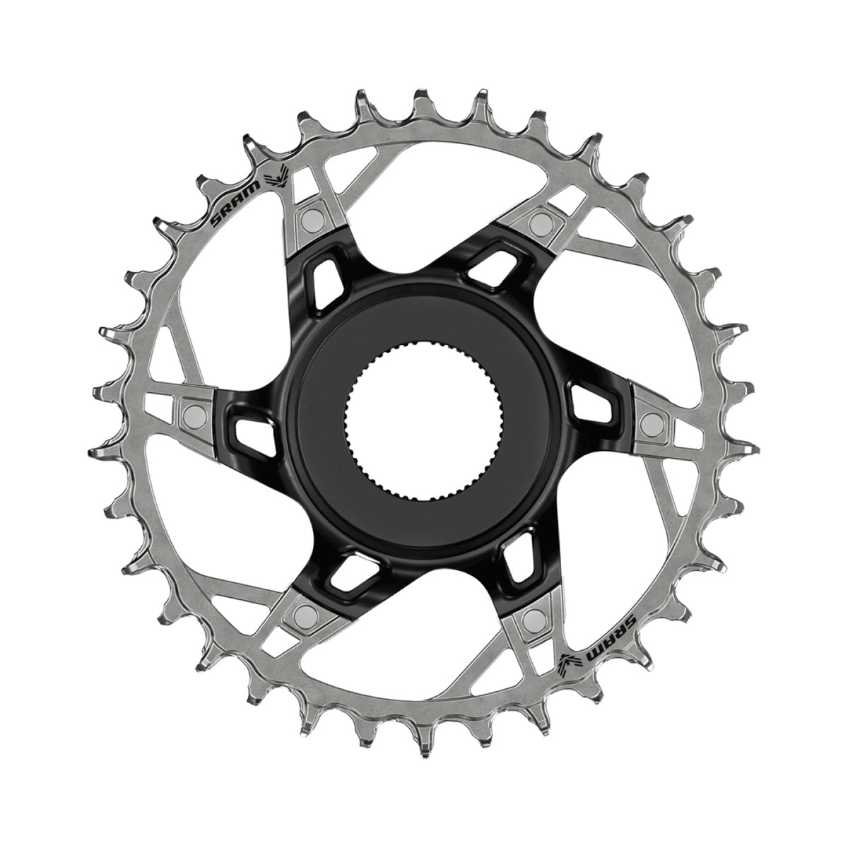 Tarcza do napędu jednorzędowego SRAM XX T-TYPE EAGLE SHIMANO, 12-rzędowa, mocowanie bezpośrednie — widok tarczy na białym tle