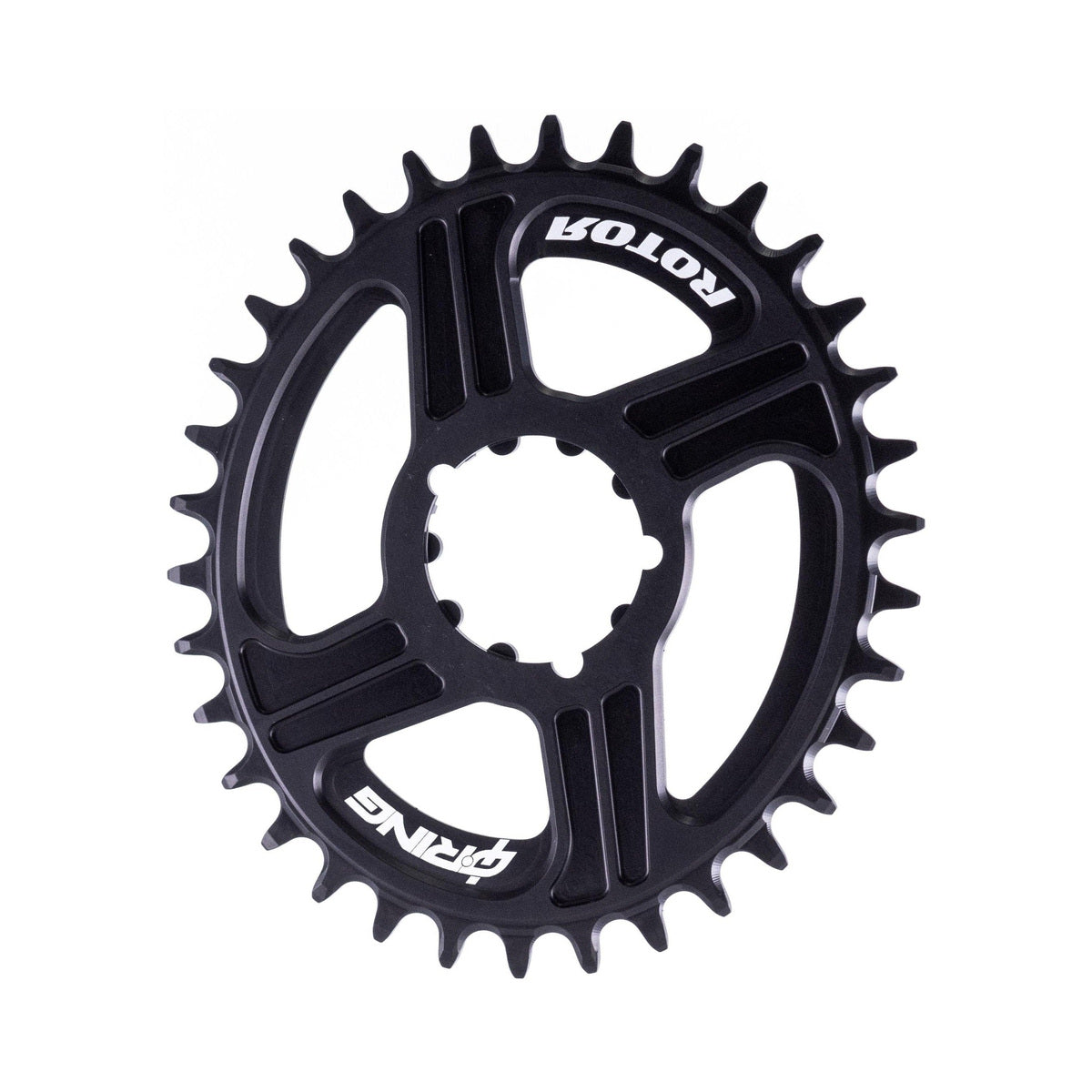 ROTOR Q-Ring -soikea 1x-eturatas, 11/12-vaihteinen, Sram-suorakiinnitys, 0 mm:n siirtymä — eturatas valkoisella taustalla