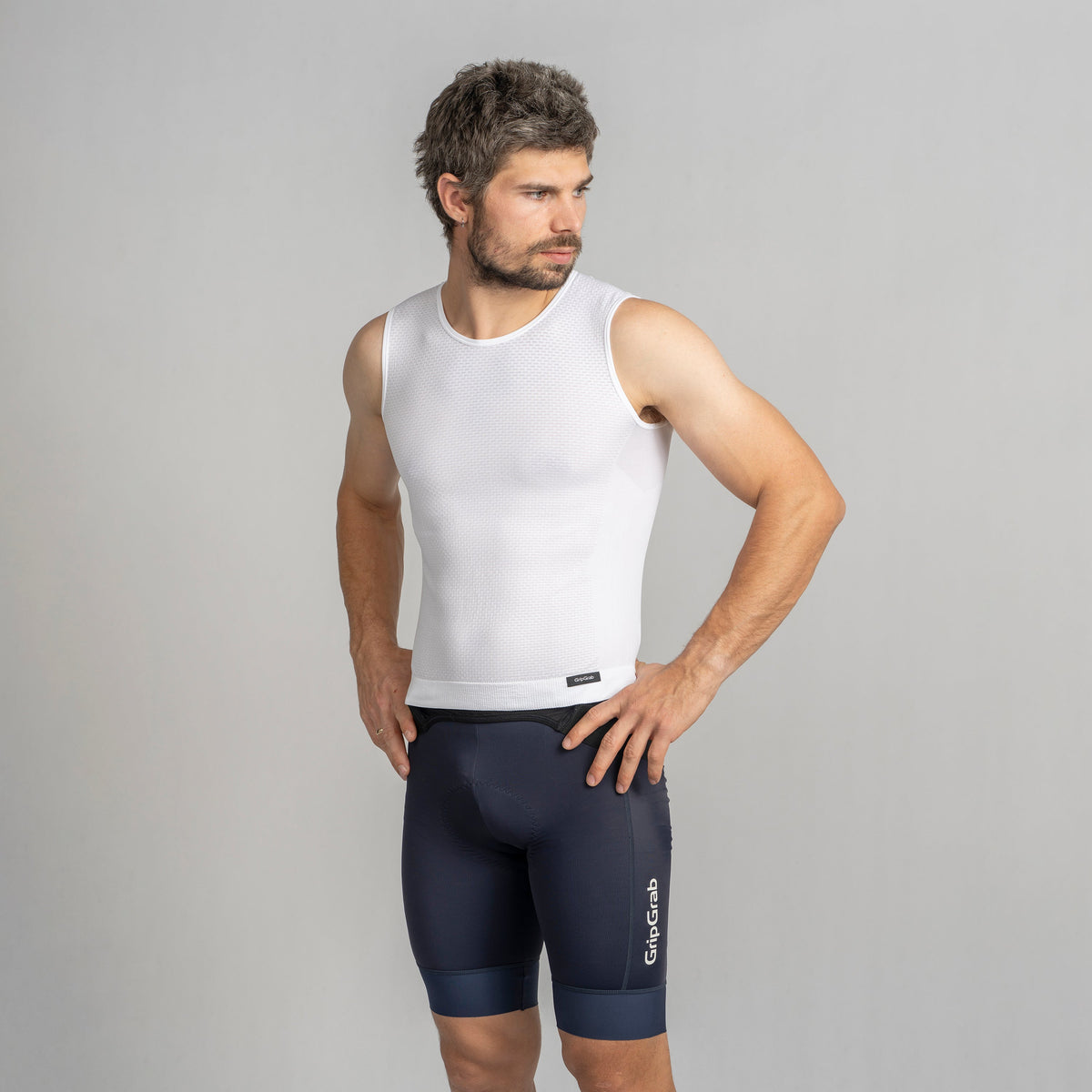 GRIPGRAB PACR SUMMER SEAMLESS Sleeveless Base Layer White