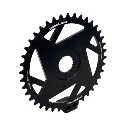 STRONGLIGHT BOSCH GEN4 cut-out aluminium single chainring, 12-speed, direct mount, Narrow Wide — chainring on a white background