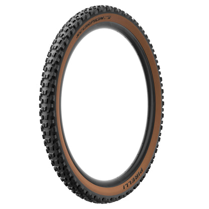 Ελαστικό PIRELLI SCORPION E-MTB M 27.5x2.60 Tubeless Ready με αναδιπλούμενο στεφάνι, καφέ