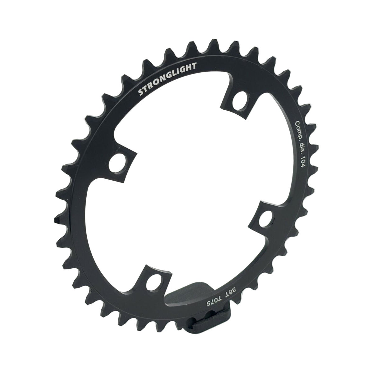 STRONGLIGHT BOSCH GEN1/GEN3 aluminium single chainring, 1/8/9/10-speed, 104 mm BCD (Bosch, Shimano, Yamaha, Bafang, Brose…) — chainring on a white background