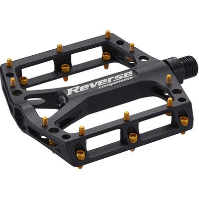 Pédales Plates REVERSE COMPONENTS BLACK ONE Noir/Or