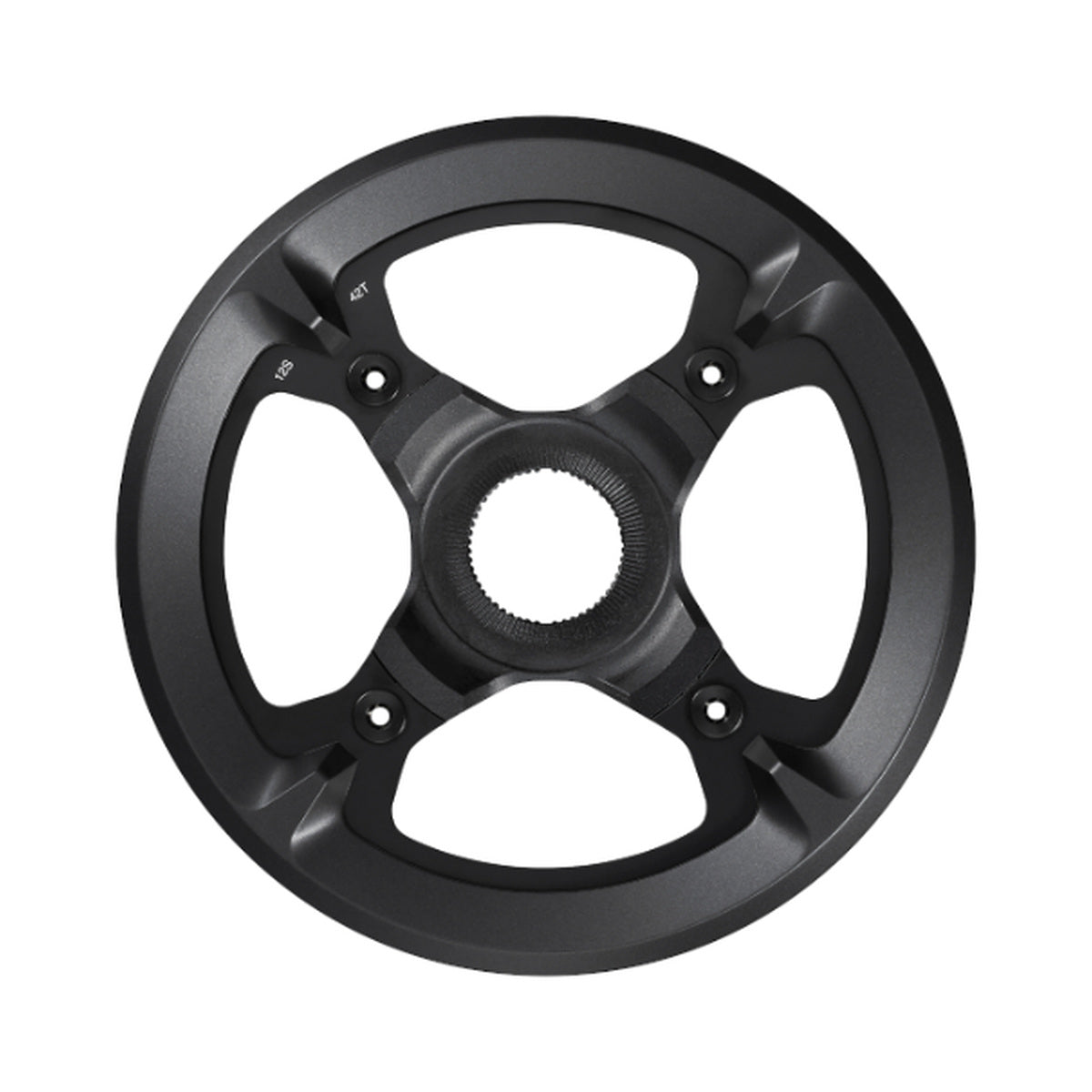 SHIMANO SM-CRE70-12 1x-sähköpyörän eturatas, 12-vaihteinen, kaksinkertainen ketjunohjain — eturatas valkoisella taustalla