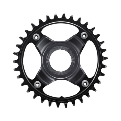 SHIMANO SM-CRE80-12-B e-bike single chainring, 12-speed, 55 mm chainline — chainring on a white background