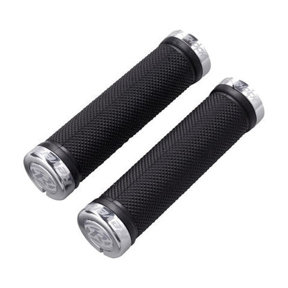 Grips REVERSE COMPONENTS R-SHOCK Lock-On Noir/Argent