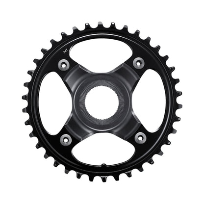 SHIMANO SM-CRE80-B e-bike single chainring, 10/11-speed, 55 mm chainline — chainring on a white background