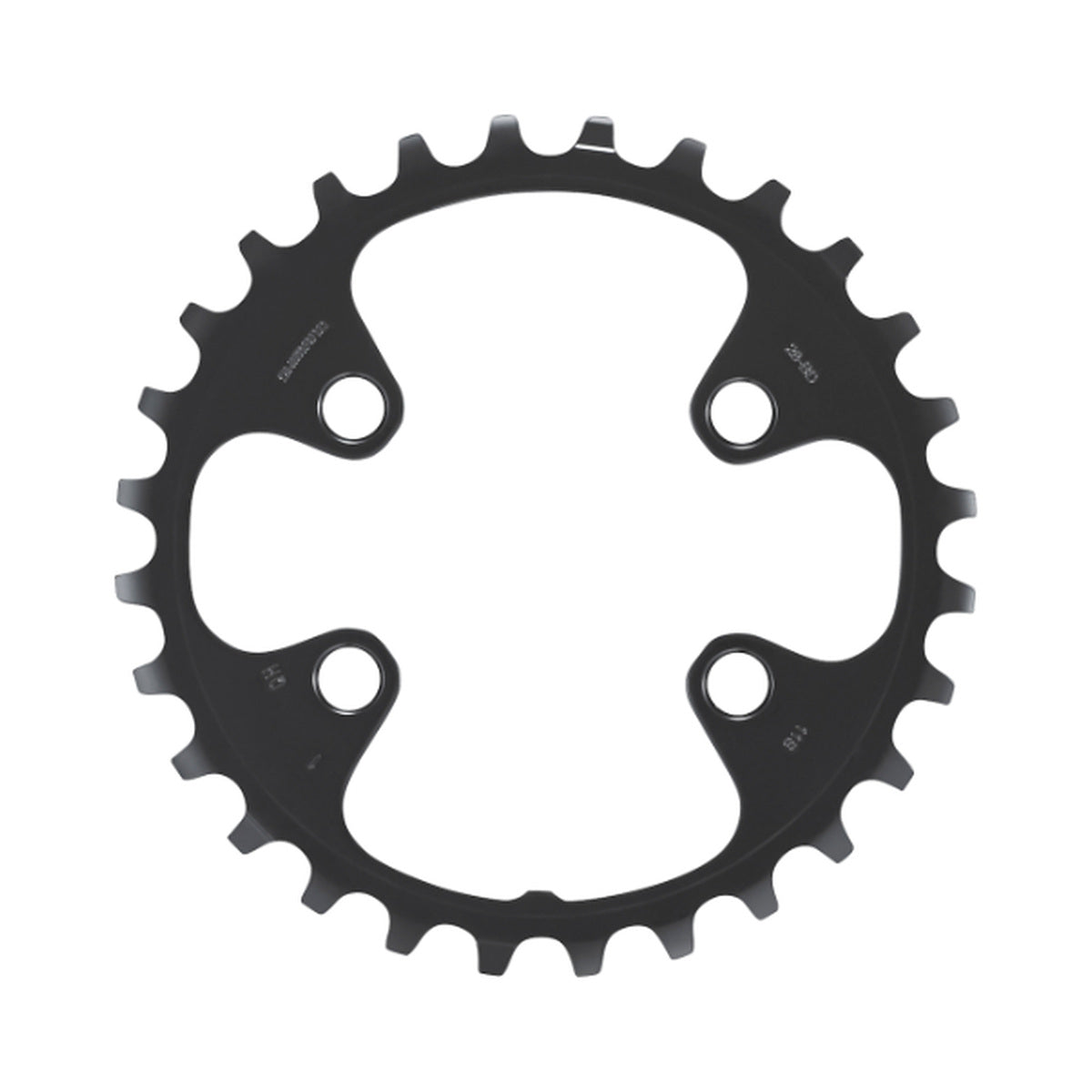 Prato interior SHIMANO SLX para FC-M7000-11-2/FC-M7000-11-B2 (28-38 dentes) 11V — vista do prato sobre fundo branco
