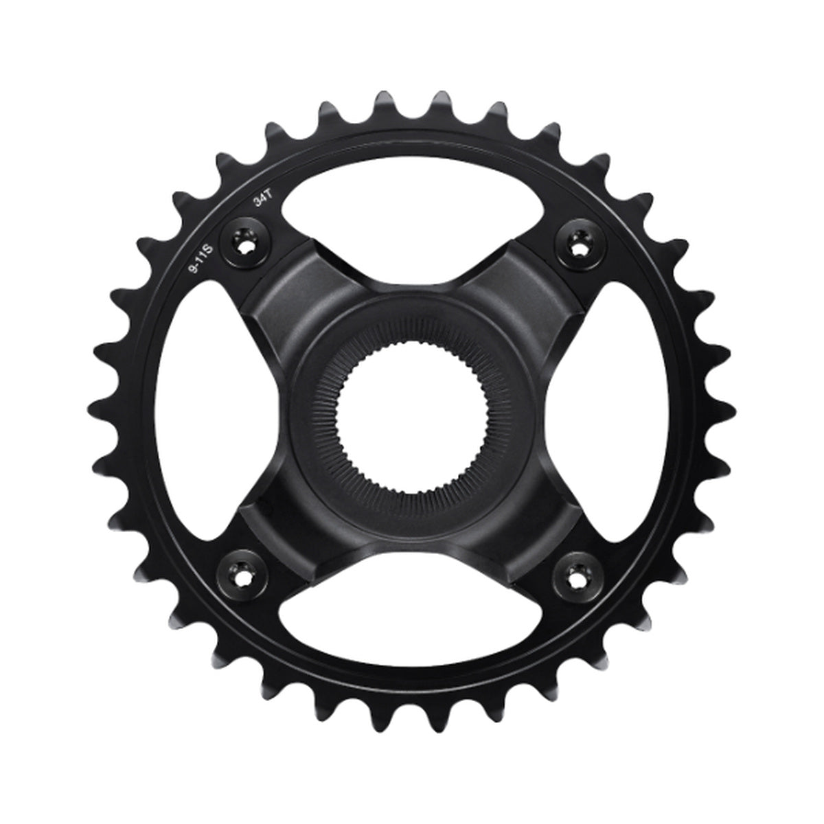 Prato único para bicicleta elétrica SHIMANO SM-CRE70-B 9/10/11V, linha de corrente de 53 mm — vista do prato sobre fundo branco