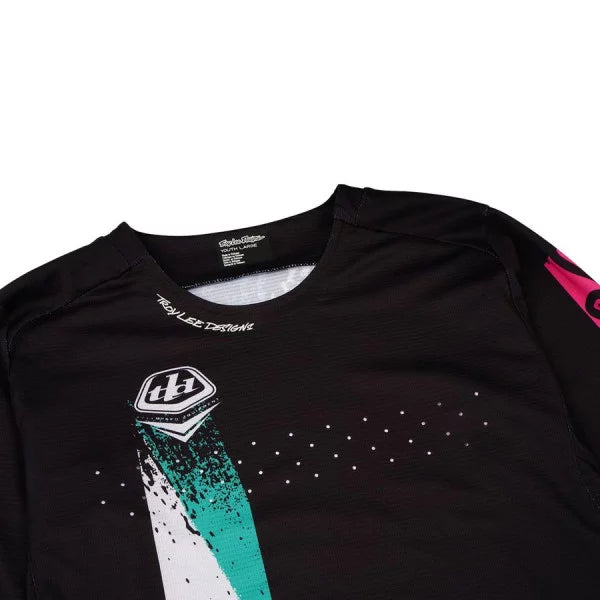 TROY LEE DESIGNS SPRINT FULL PULL Maglia a maniche lunghe junior nera