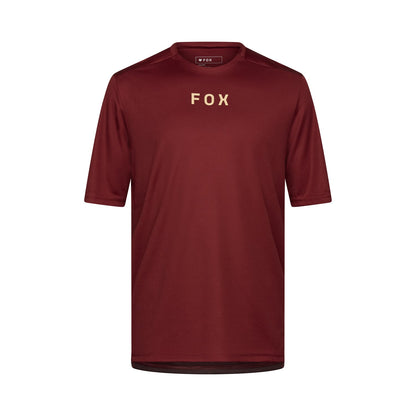 FOX RANGER WORDMARK Short Sleeve Jersey Burgundy