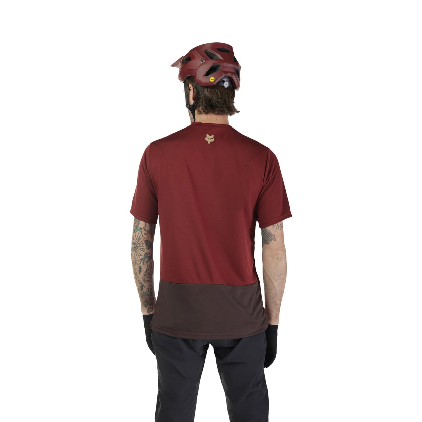 Maillot FOX RANGER WORDMARK Manches Courtes Bordeaux