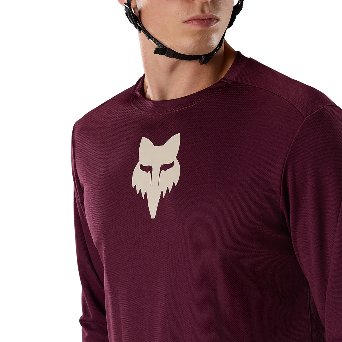 FOX RANGER FOX HEAD Long Sleeve Jersey Burgundy 2026