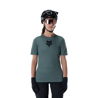 Women's FOX RANGER HEAD Short-Sleeve Sage Green Jersey