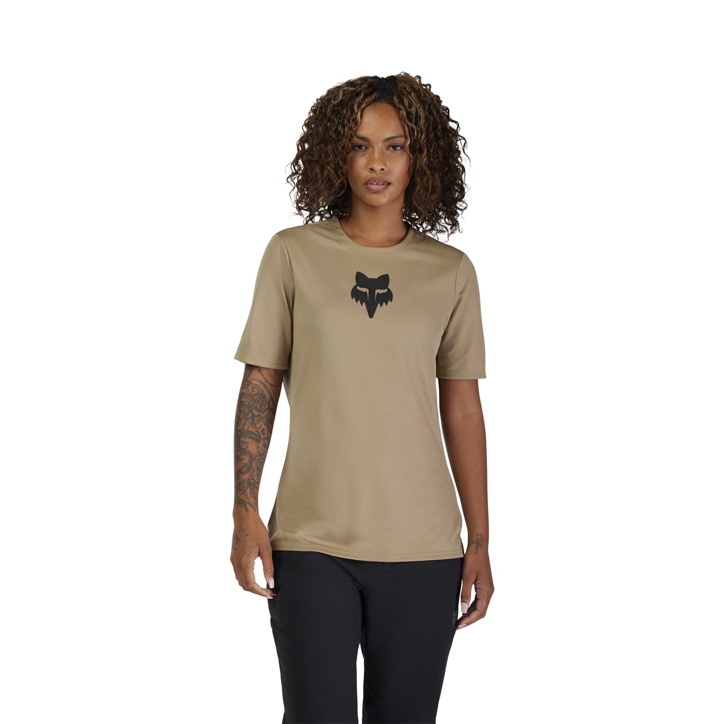 Maillot FOX RANGER HEAD Femme Manches Courtes Beige