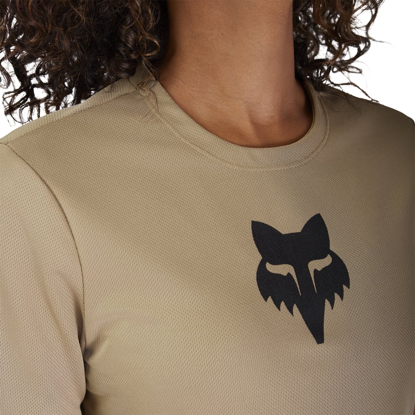 Maillot FOX RANGER HEAD Femme Manches Courtes Beige