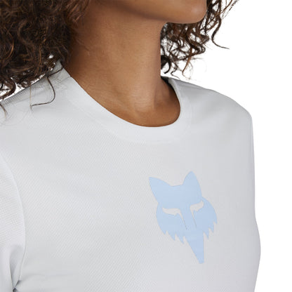 Maglia FOX RANGER HEAD Donna Maniche Corte Azzurro