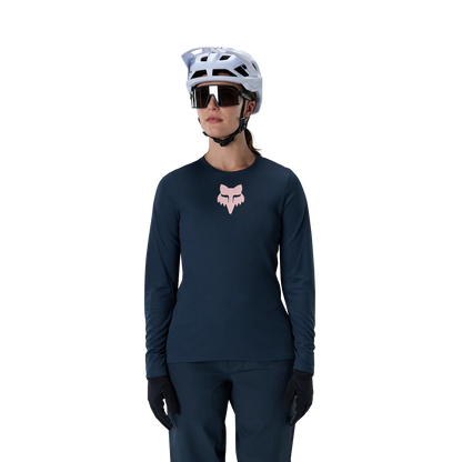 Women's FOX RANGER FOX HEAD Long-Sleeved Jersey Blue