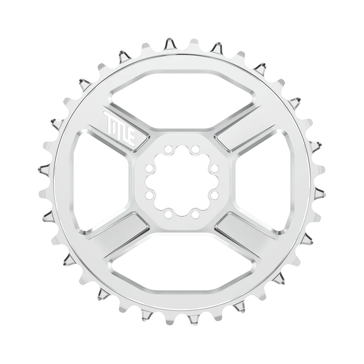 Plateau TITLE CR1 10/11/12V REGULAR DM 8 Vis Chrome — vue du plateau sur fond blanc