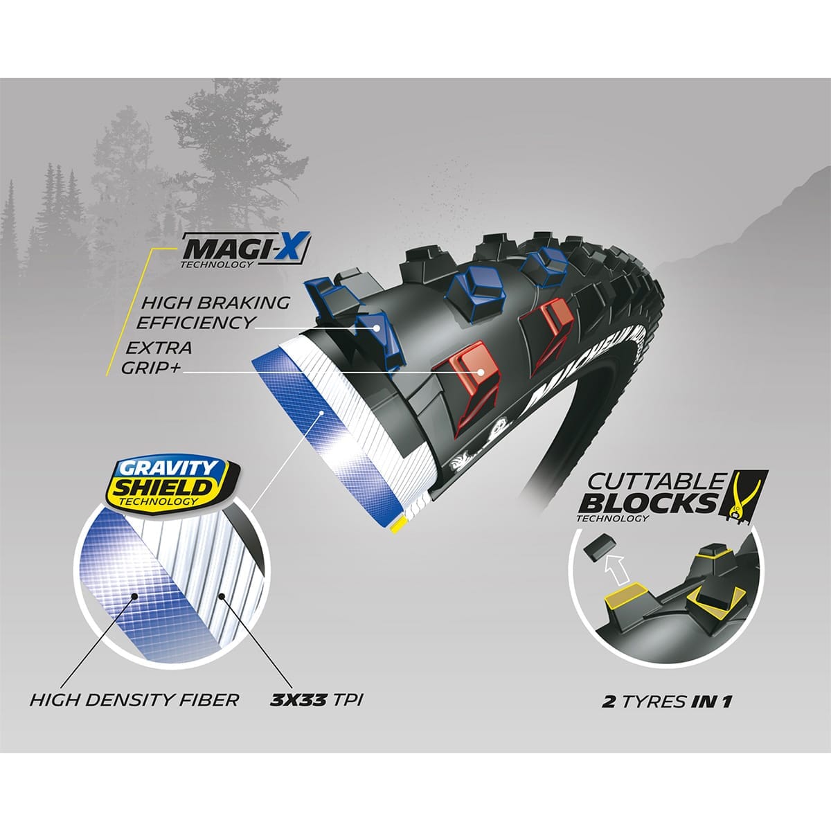Pneumatico MICHELIN MUD ENDURO 29x2.25 MAGI-X Tubeless Ready Soft