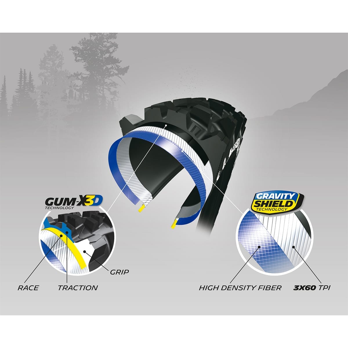 Pneumatico MICHELIN WILD ENDURO 27.5x2.40 FRONT GUM-X Tubeless Ready Soft